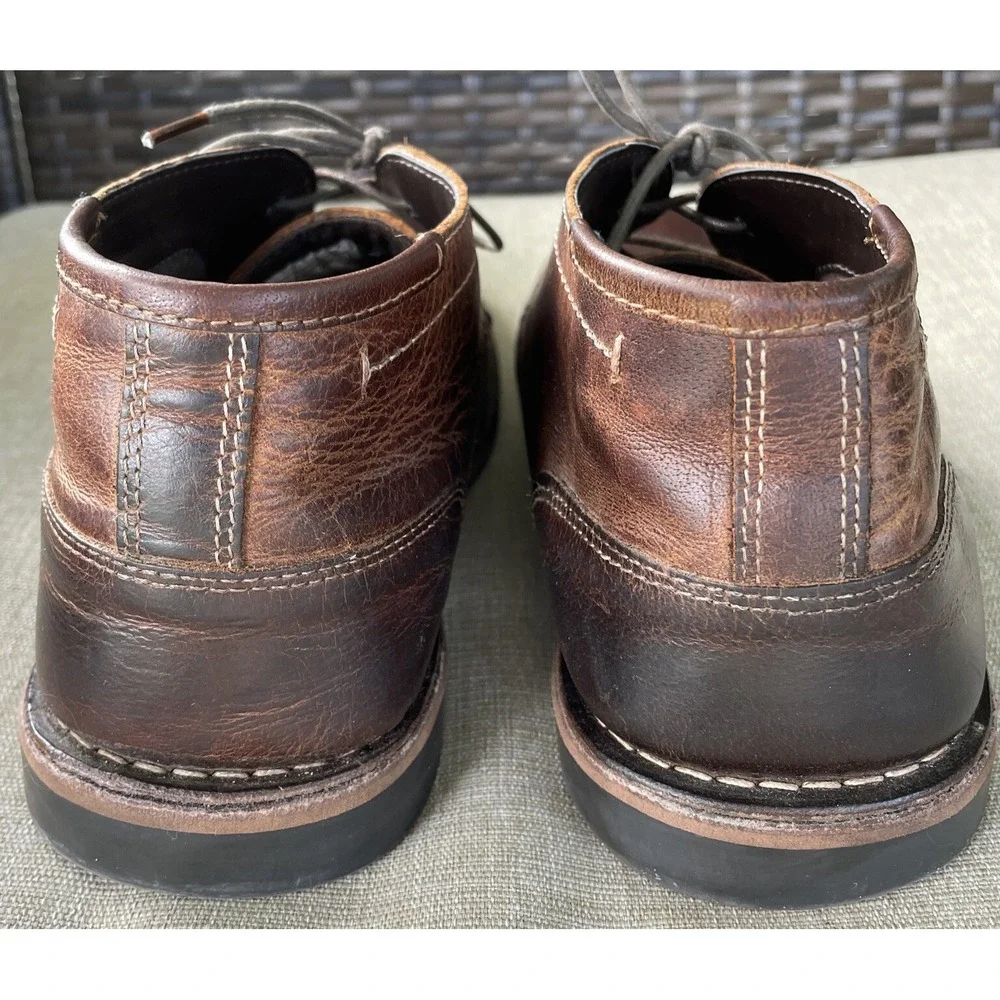 Steve Madden P-Ivon 982 Brown Leather Lace Up Chukka Men Ankle Boots Size 10